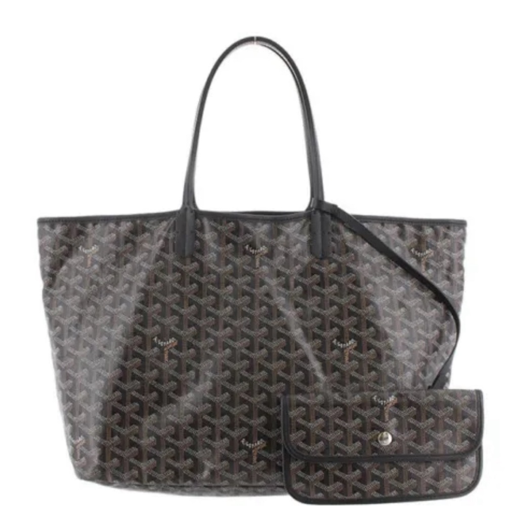 Black goyard St. Louis pm tote with dust bag